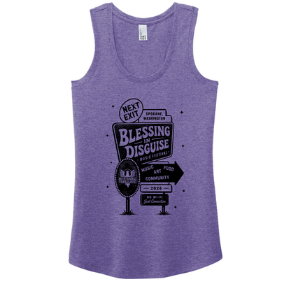 BID 2026 - District® Women’s Perfect Tri® Racerback Tank - PURPLE FROST