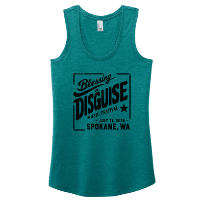 BID 2026 - District® Women’s Perfect Tri® Racerback Tank - HEATHER TEAL