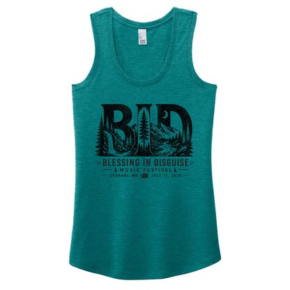 BID 2026 - District® Women’s Perfect Tri® Racerback Tank - HEATHER TEAL