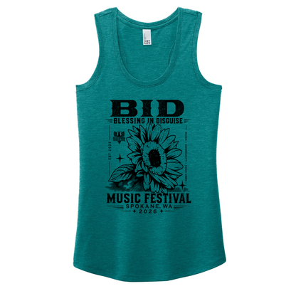 BID 2026 - District® Women’s Perfect Tri® Racerback Tank - HEATHER TEAL