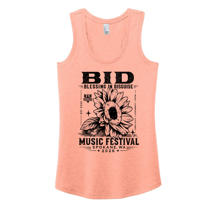 BID 2026 - District® Women’s Perfect Tri® Racerback Tank - HEATHER DUSTY PEACH