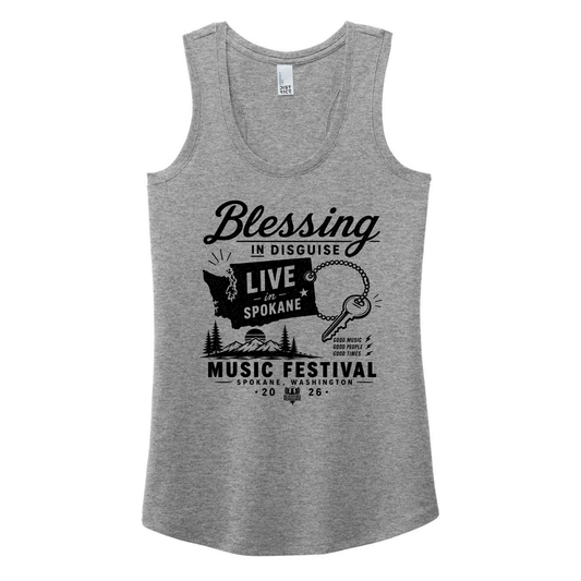 BID 2026 - District® Women’s Perfect Tri® Racerback Tank - GREY FROST