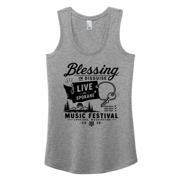 BID 2026 - District® Women’s Perfect Tri® Racerback Tank - GREY FROST