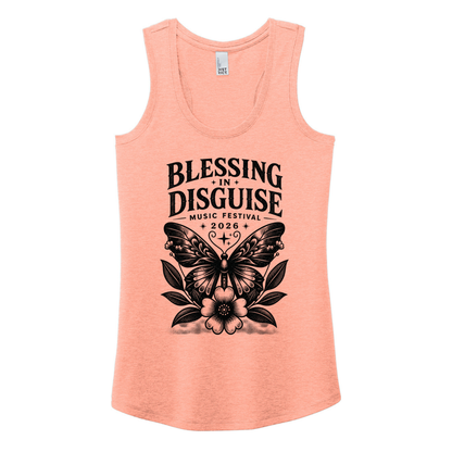 BID 2026 - District® Women’s Perfect Tri® Racerback Tank - HEATHER DUSTY PEACH