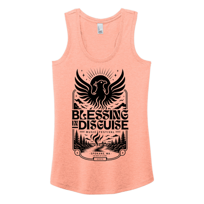 BID 2026 - District® Women’s Perfect Tri® Racerback Tank - HEATHER DUSTY PEACH
