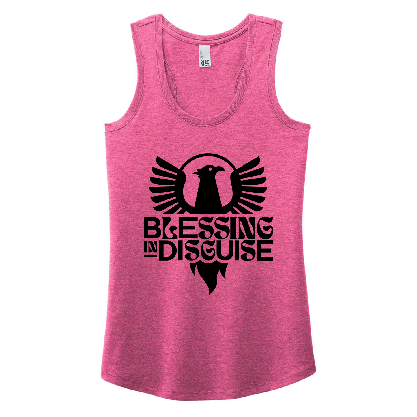 BID 2026 - District® Women’s Perfect Tri® Racerback Tank - FUCHSIA FROST