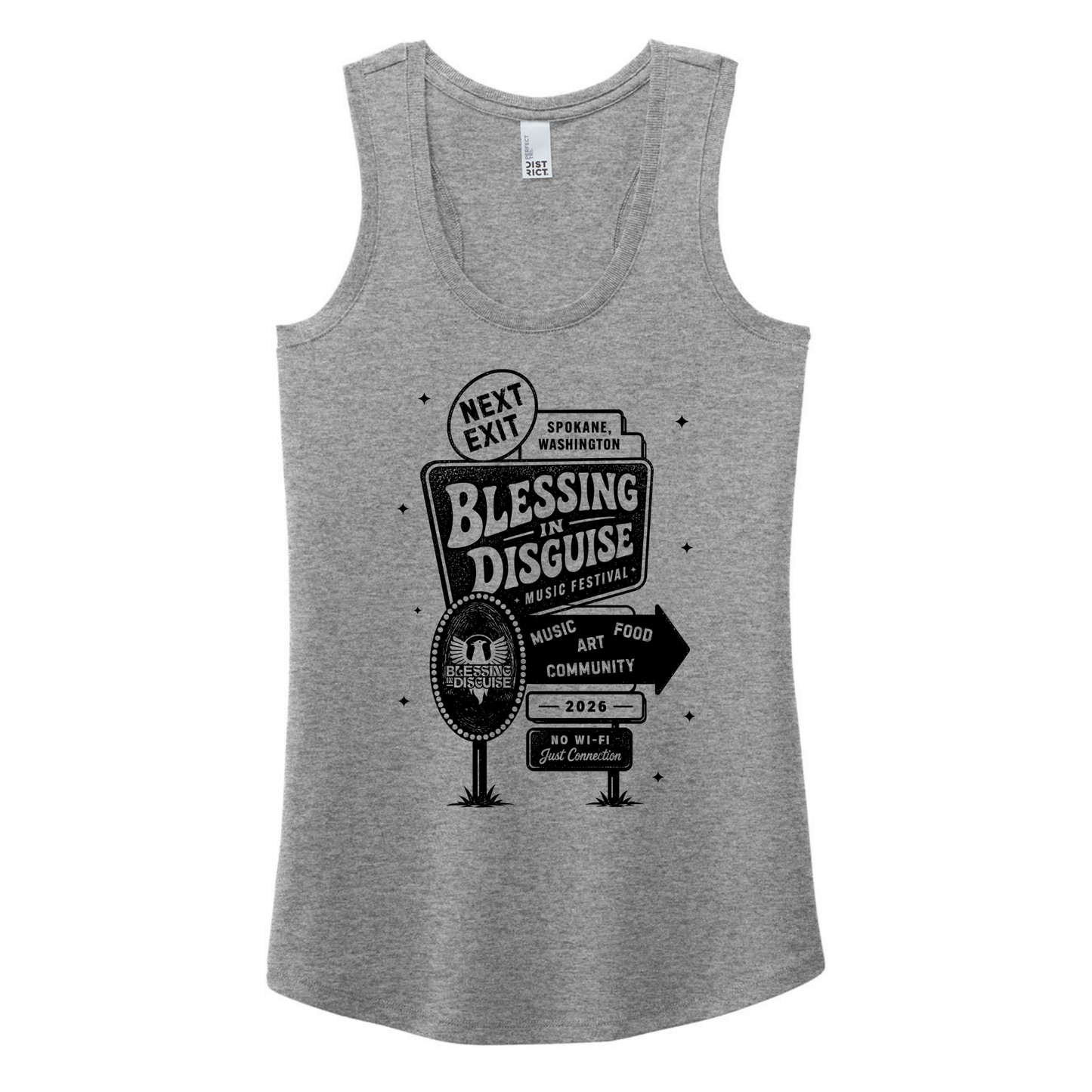 BID 2026 - District® Women’s Perfect Tri® Racerback Tank - GREY FROST