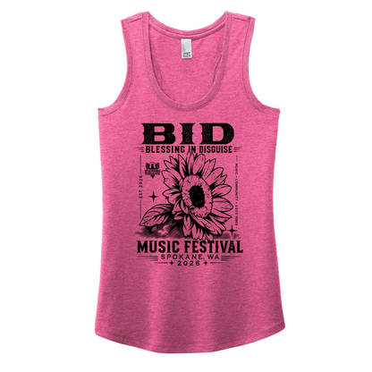 BID 2026 - District® Women’s Perfect Tri® Racerback Tank - FUCHSIA FROST