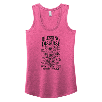 BID 2026 - District® Women’s Perfect Tri® Racerback Tank - FUCHSIA FROST