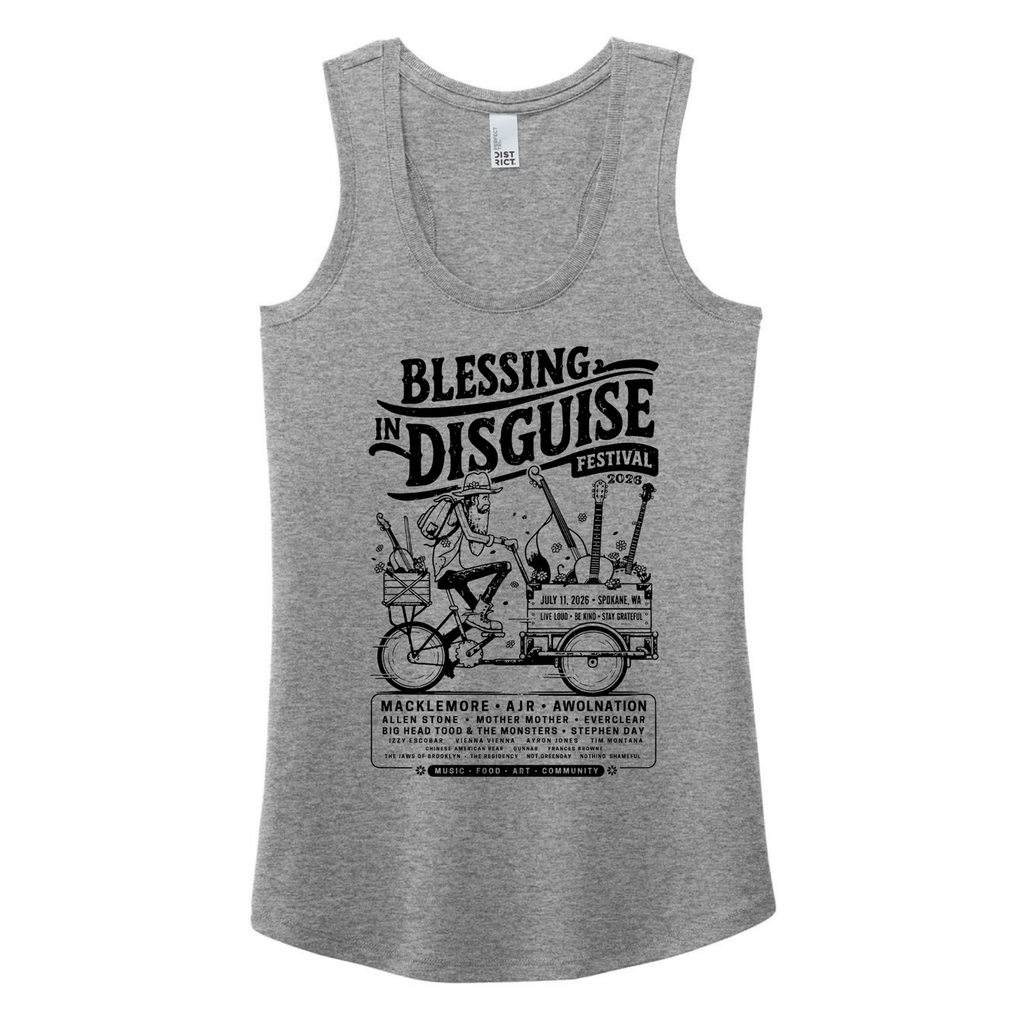 BID 2026 - District® Women’s Perfect Tri® Racerback Tank - GREY FROST