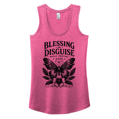 BID 2026 - District® Women’s Perfect Tri® Racerback Tank - FUCHSIA FROST