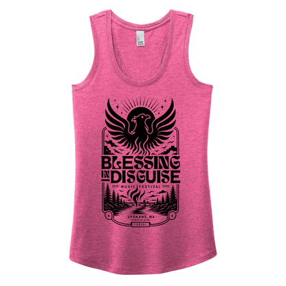 BID 2026 - District® Women’s Perfect Tri® Racerback Tank - FUCHSIA FROST