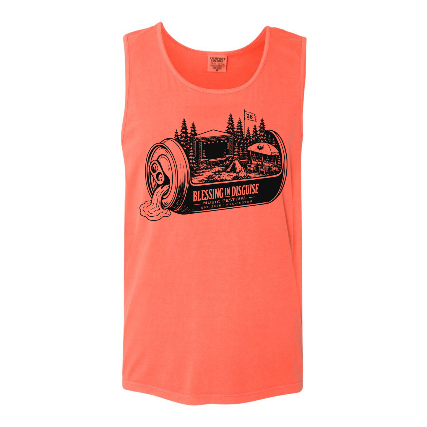 BID 2026 - Comfort Colors® Heavyweight Ring Spun Tank Top - BRIGHT SALMON