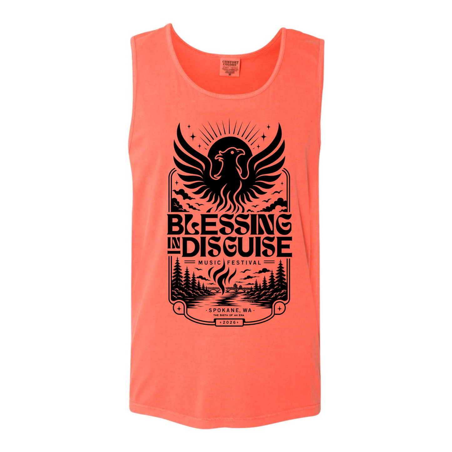 BID 2026 - Comfort Colors® Heavyweight Ring Spun Tank Top - BRIGHT SALMON