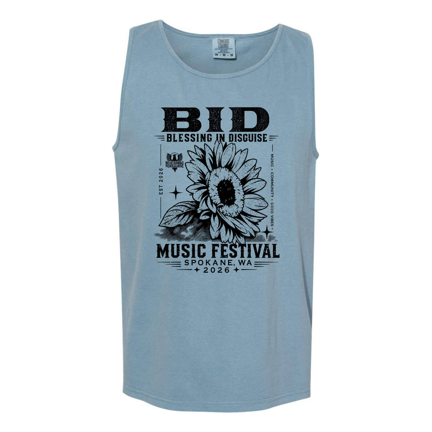 BID 2026 - Comfort Colors® Heavyweight Ring Spun Tank Top - ICE BLUE