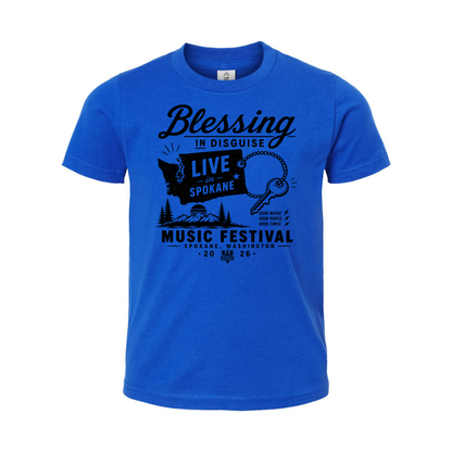 BID 2026 - YOUTH - Tultex Fine Jersey T-shirt - BLUE