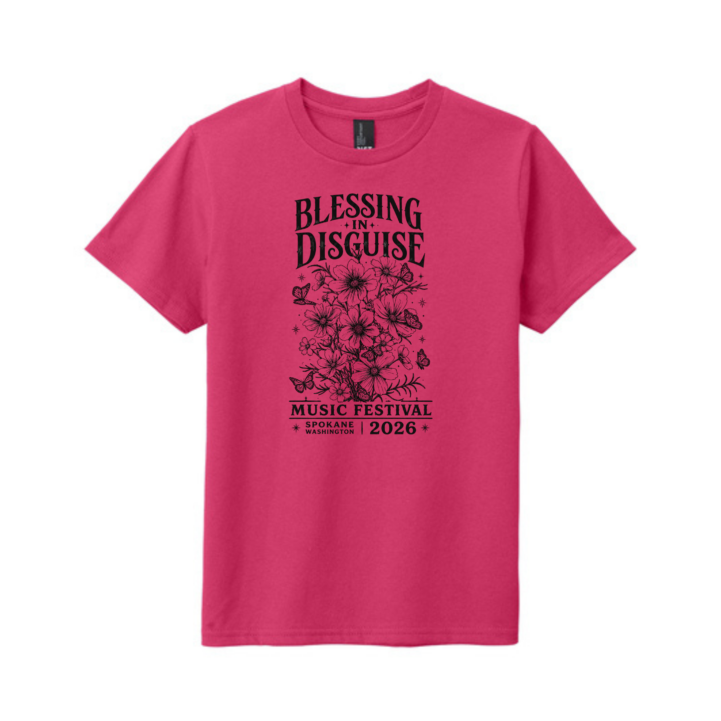 BID 2026 - YOUTH - Tultex Fine Jersey T-shirt - PINK