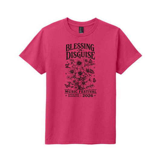 BID 2026 - YOUTH - Tultex Fine Jersey T-shirt - PINK