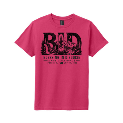 BID 2026 - YOUTH - Tultex Fine Jersey T-shirt - PINK