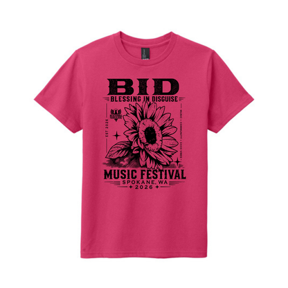 BID 2026 - YOUTH - Tultex Fine Jersey T-shirt - PINK