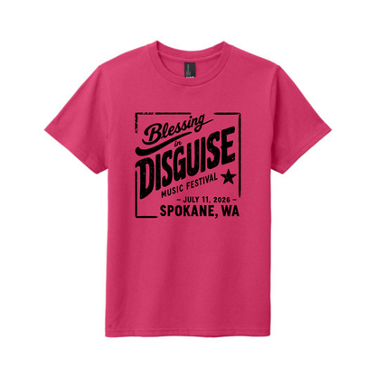 BID 2026 - YOUTH - Tultex Fine Jersey T-shirt - PINK