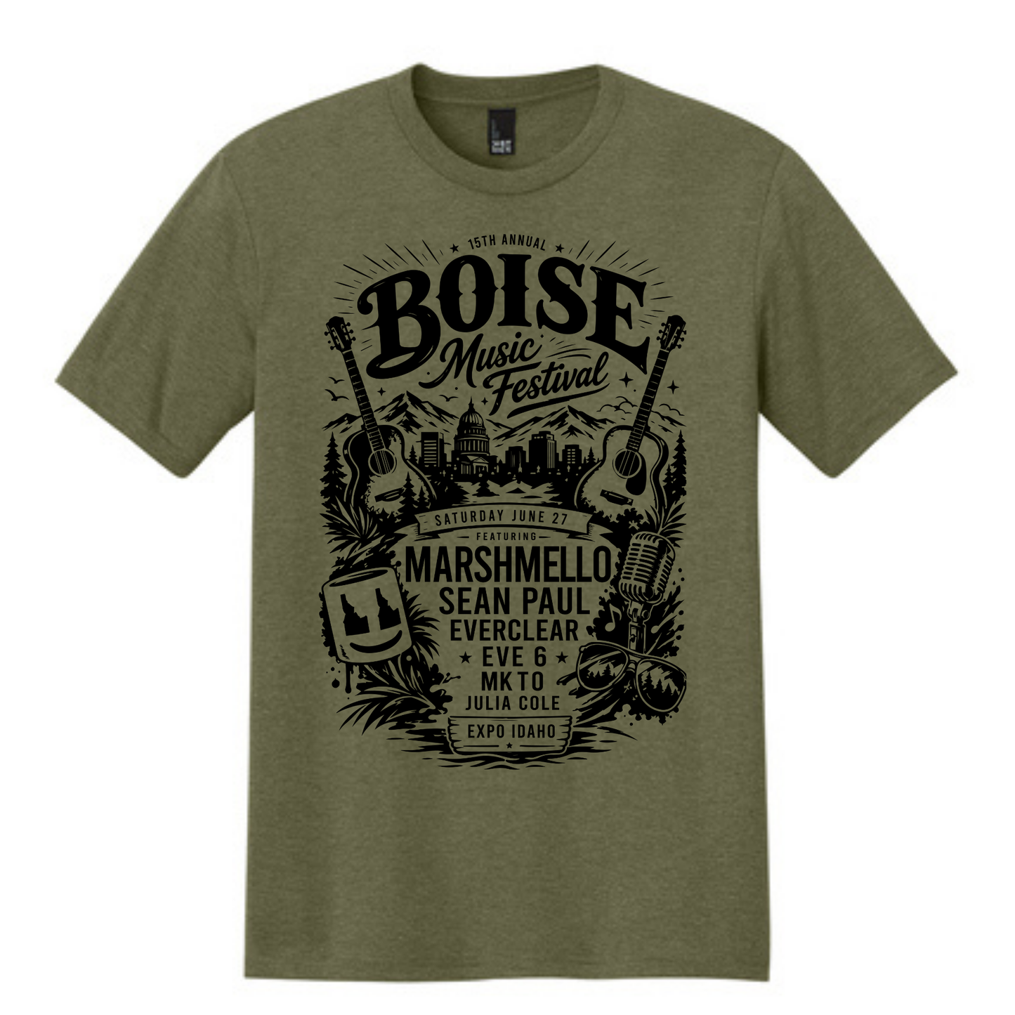 BMF 2026 - District® Perfect Tri® Tee - MILITARY GREEN FROST
