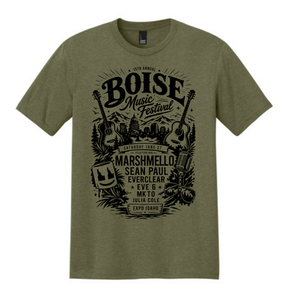 BMF 2026 - District® Perfect Tri® Tee - MILITARY GREEN FROST