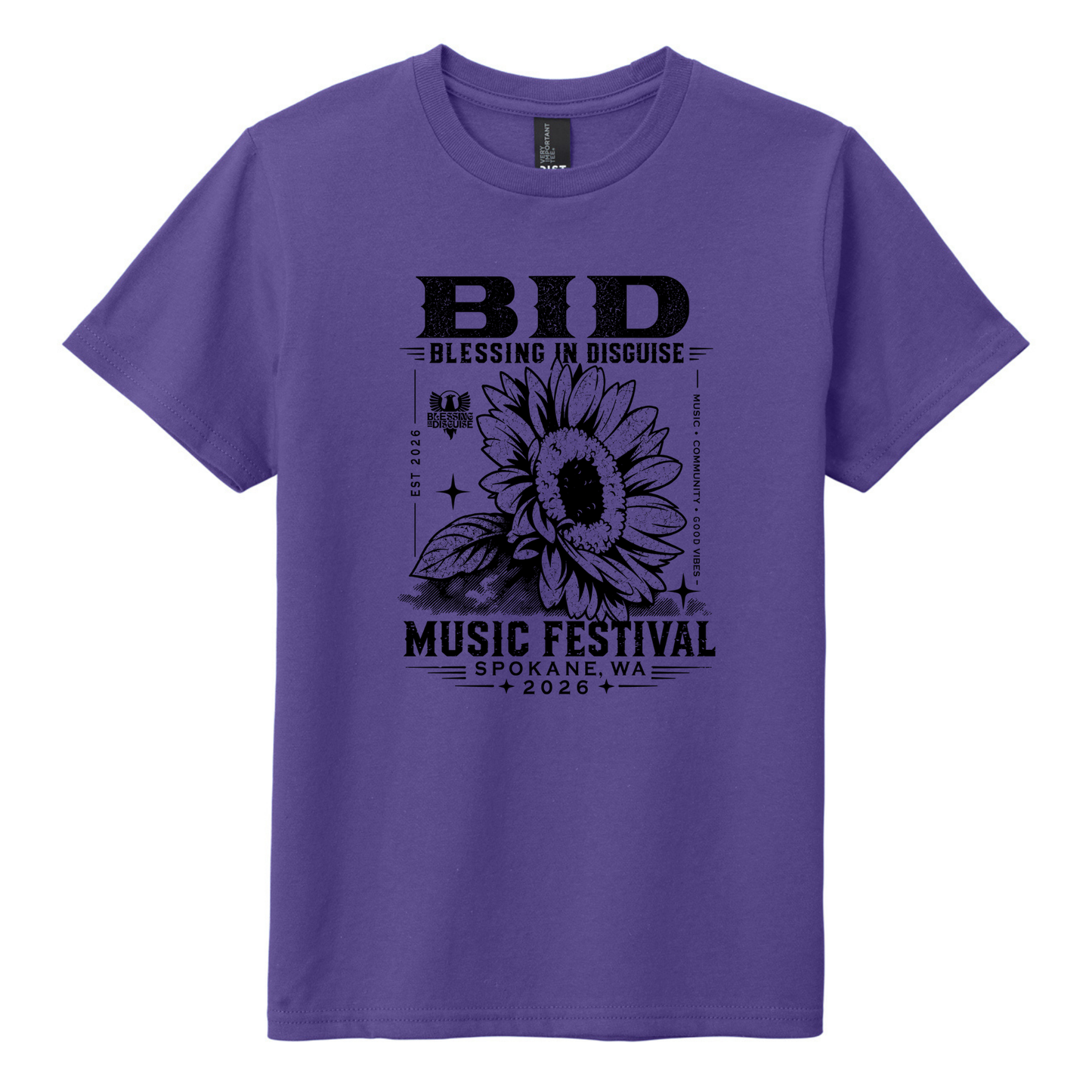 BID 2026 - YOUTH - Tultex Fine Jersey T-shirt - PURPLE