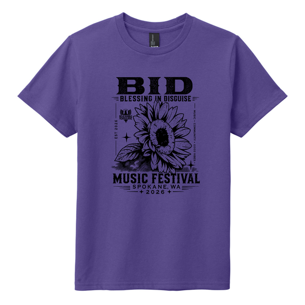 BID 2026 - YOUTH - Tultex Fine Jersey T-shirt - PURPLE