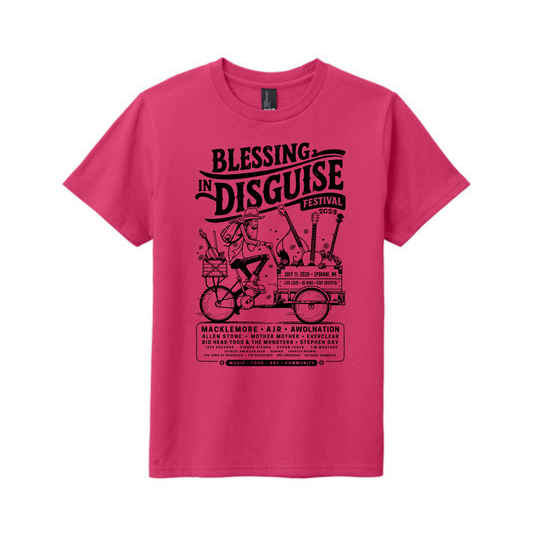 BID 2026 - YOUTH - Tultex Fine Jersey T-shirt - PINK