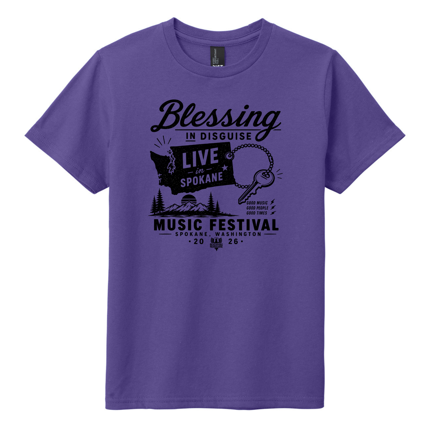 BID 2026 - YOUTH - Tultex Fine Jersey T-shirt - PURPLE