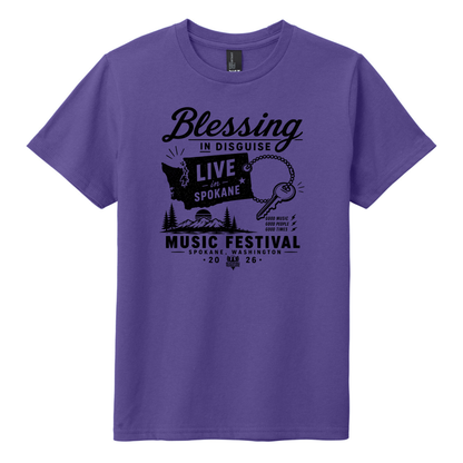 BID 2026 - YOUTH - Tultex Fine Jersey T-shirt - PURPLE