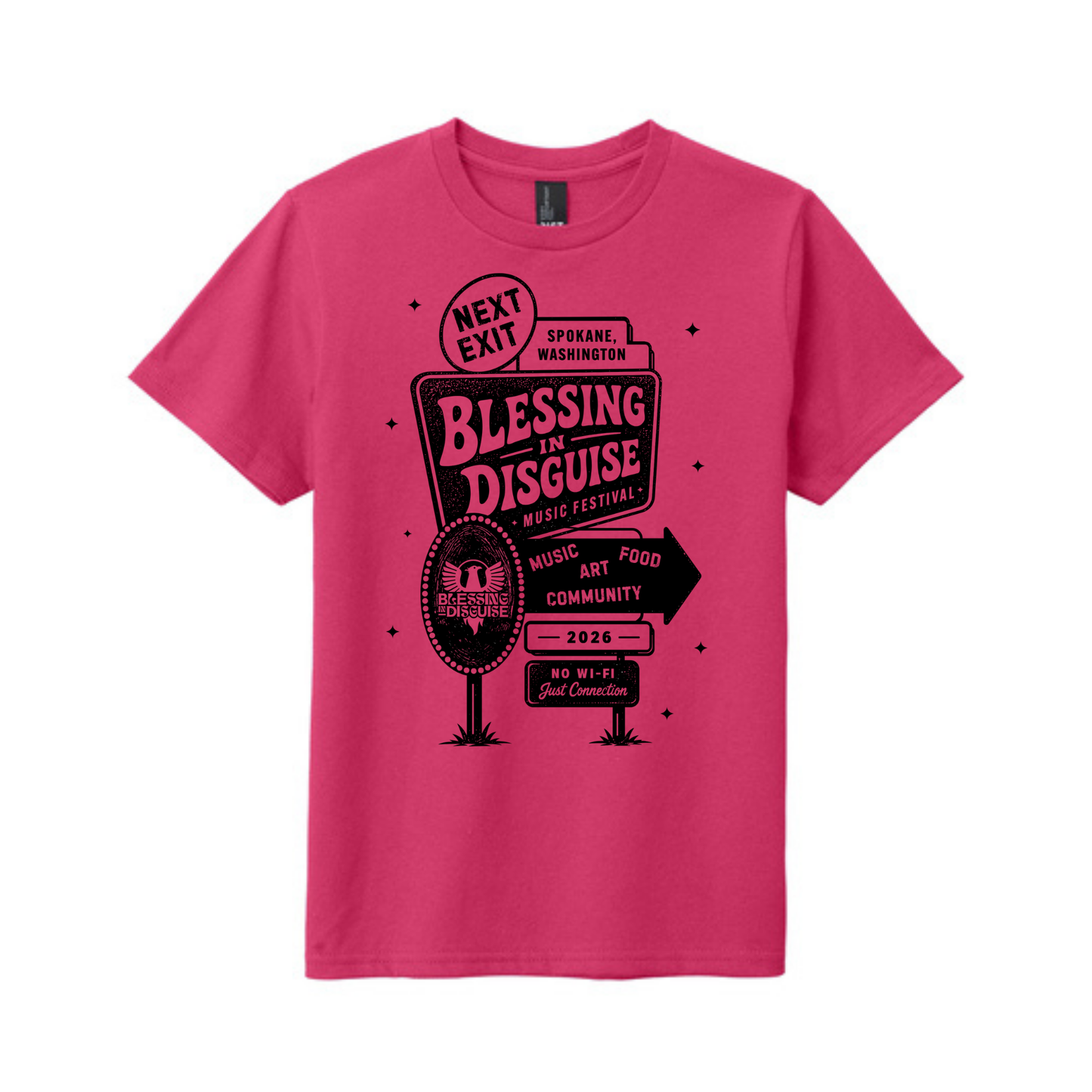 BID 2026 - YOUTH - Tultex Fine Jersey T-shirt - PINK