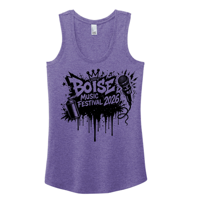 BMF 2026 - District® Women’s Perfect Tri® Racerback Tank - PURPLE FROST
