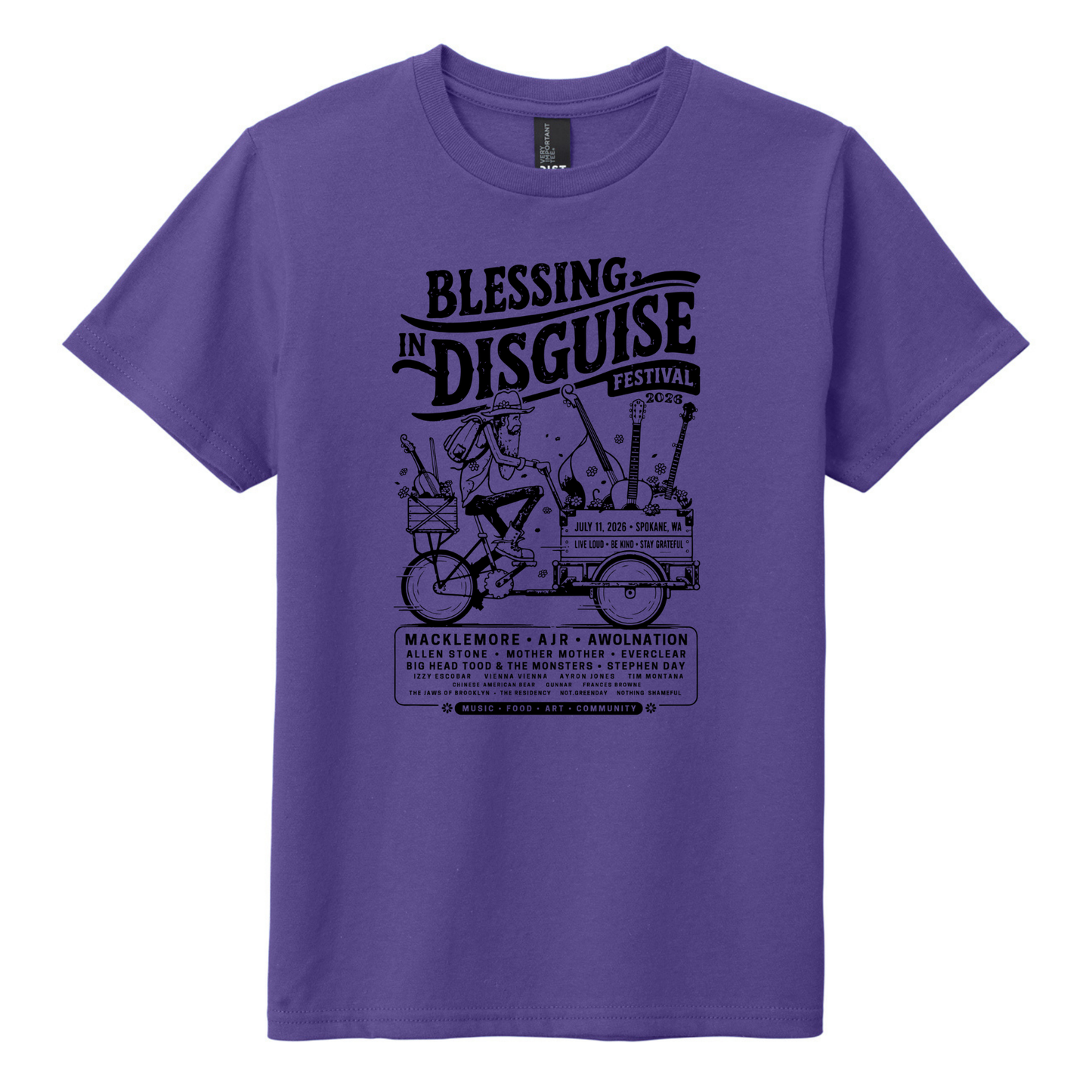 BID 2026 - YOUTH - Tultex Fine Jersey T-shirt - PURPLE