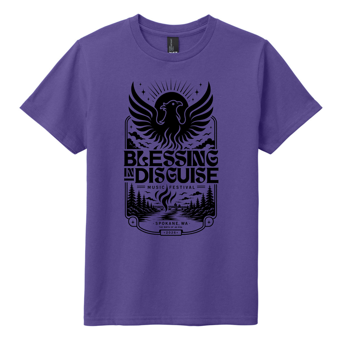 BID 2026 - YOUTH - Tultex Fine Jersey T-shirt - PURPLE