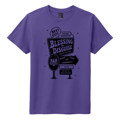 BID 2026 - YOUTH - Tultex Fine Jersey T-shirt - PURPLE