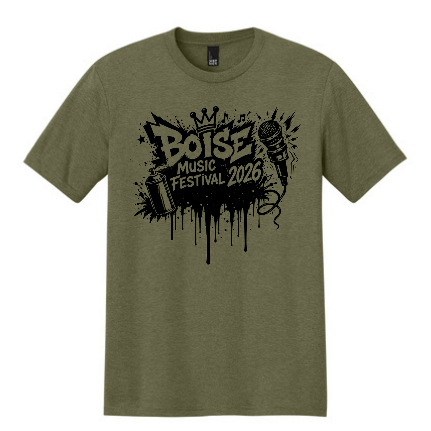 BMF 2026 - District® Perfect Tri® Tee - MILITARY GREEN FROST