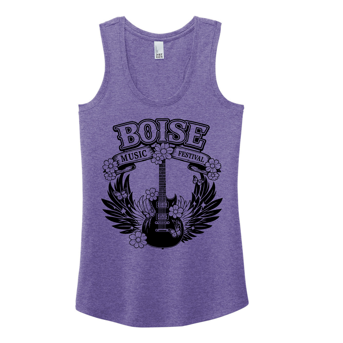 BMF 2026 - District® Women’s Perfect Tri® Racerback Tank - PURPLE FROST