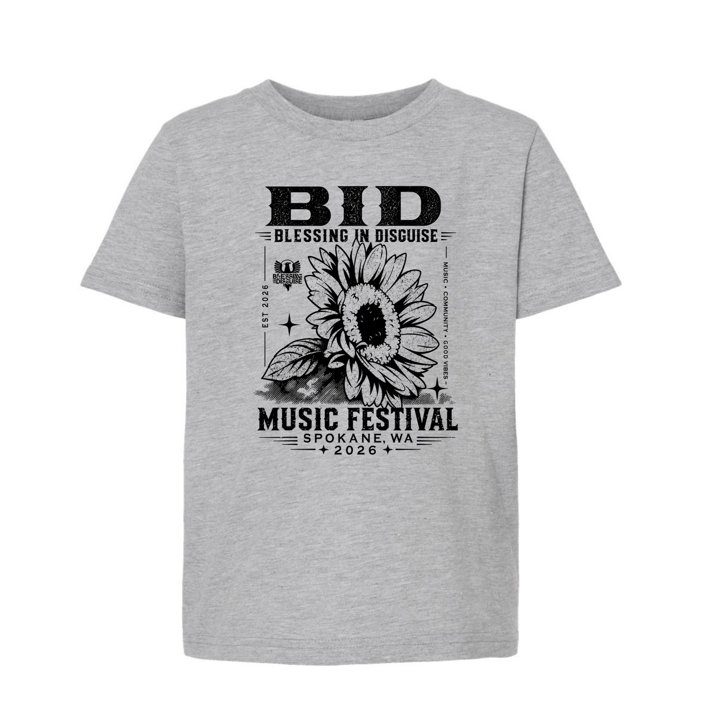 BID 2026 - YOUTH - Tultex Fine Jersey T-shirt - GREY