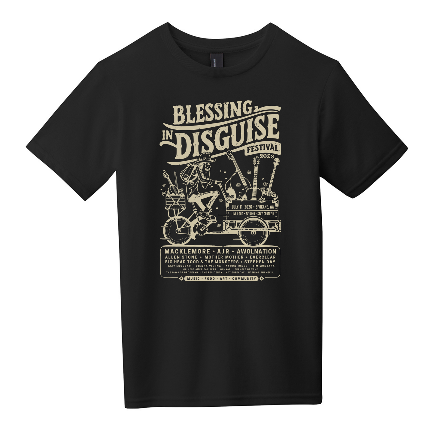 BID 2026 - YOUTH - Tultex Fine Jersey T-shirt - BLACK