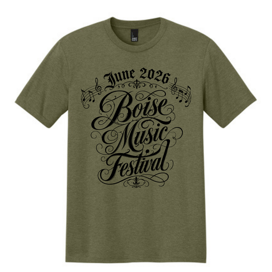 BMF 2026 - District® Perfect Tri® Tee - MILITARY GREEN FROST
