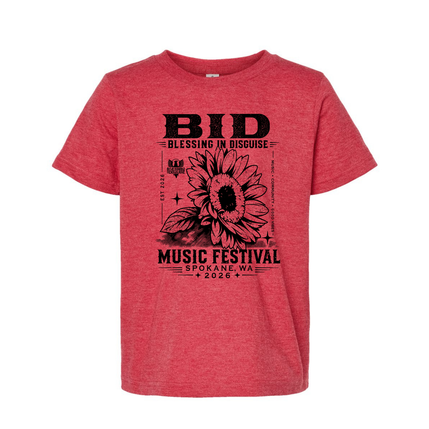 BID 2026 - YOUTH - Tultex Fine Jersey T-shirt - RED