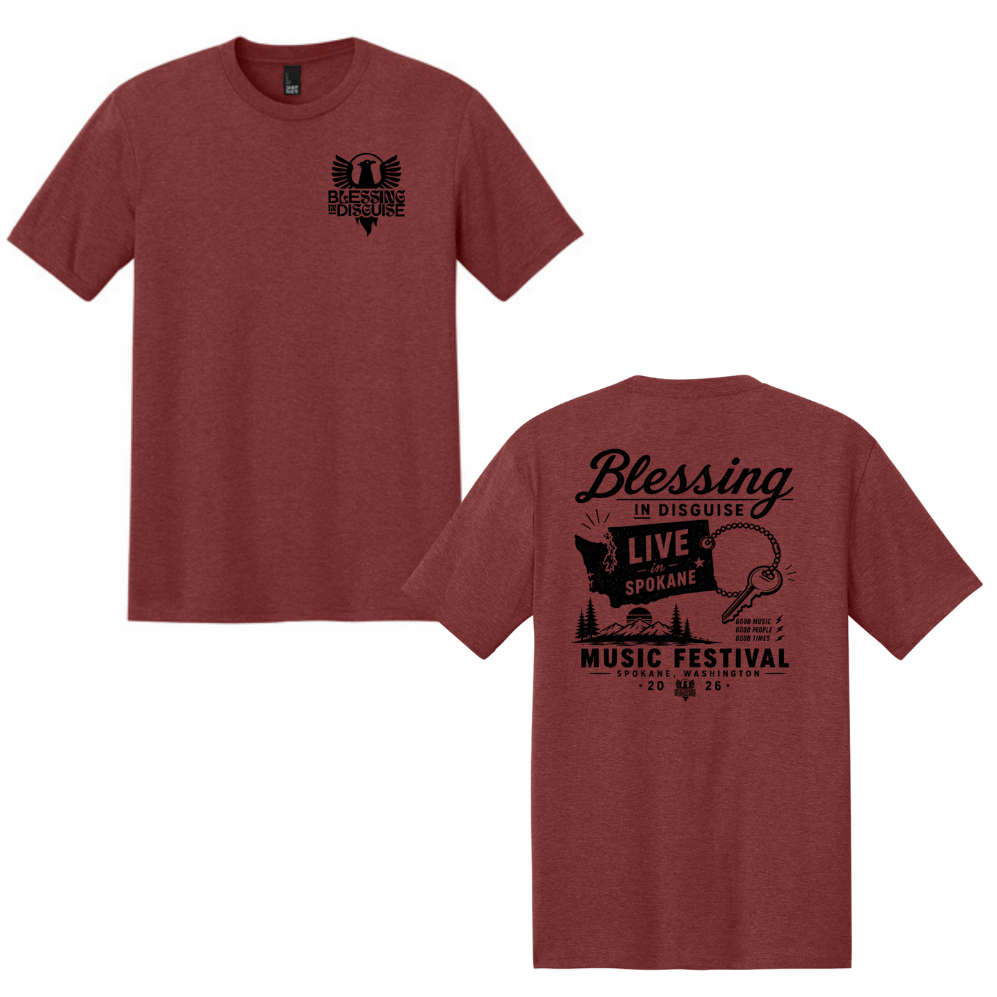 BID 2026 - District® Perfect Tri® Tee - RUSSET HEATHER