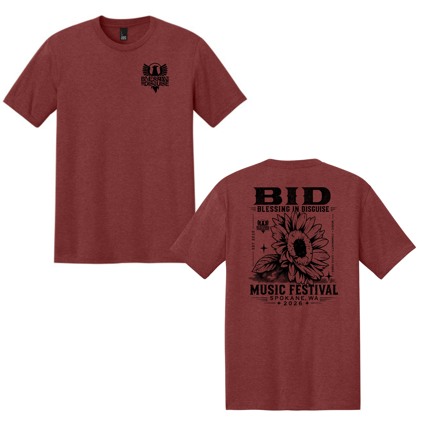 BID 2026 - District® Perfect Tri® Tee - RUSSET HEATHER