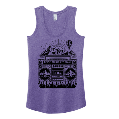 BMF 2026 - District® Women’s Perfect Tri® Racerback Tank - PURPLE FROST