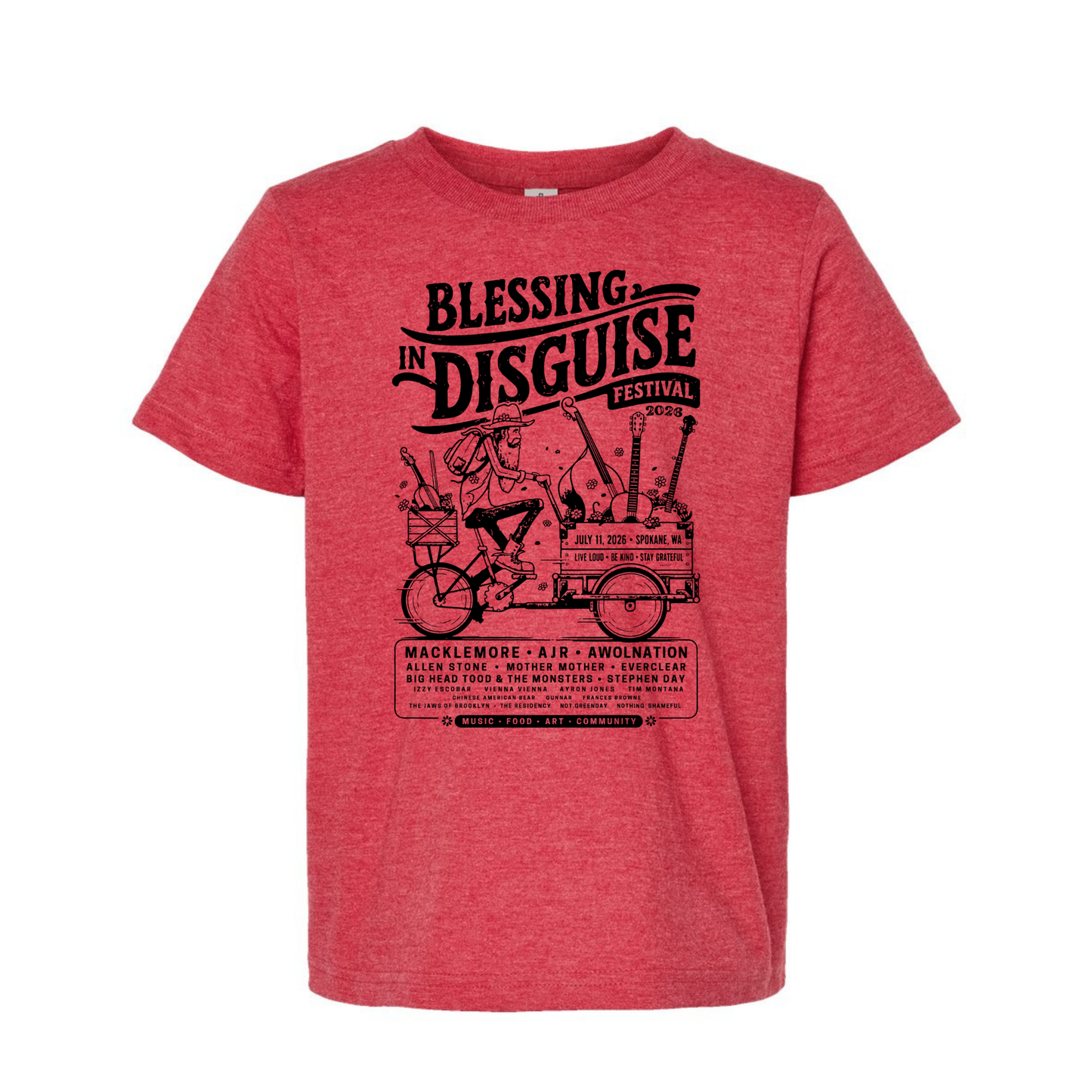 BID 2026 - YOUTH - Tultex Fine Jersey T-shirt - RED