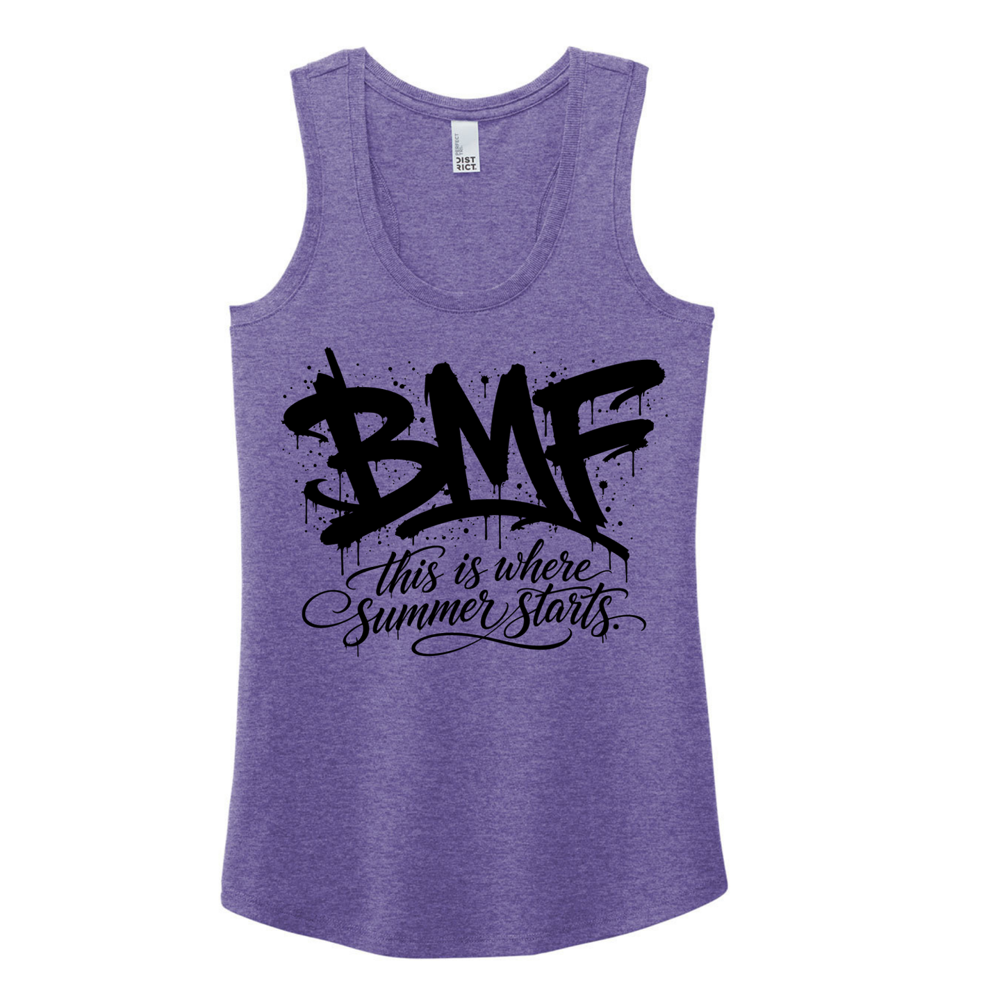 BMF 2026 - District® Women’s Perfect Tri® Racerback Tank - PURPLE FROST