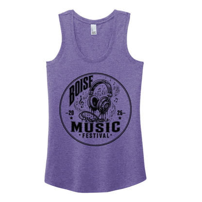 BMF 2026 - District® Women’s Perfect Tri® Racerback Tank - PURPLE FROST