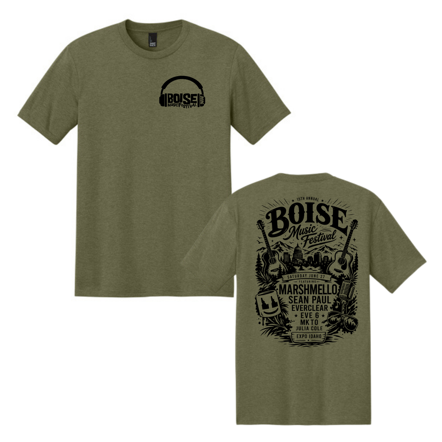 BMF 2026 - District® Perfect Tri® Tee - MILITARY GREEN FROST